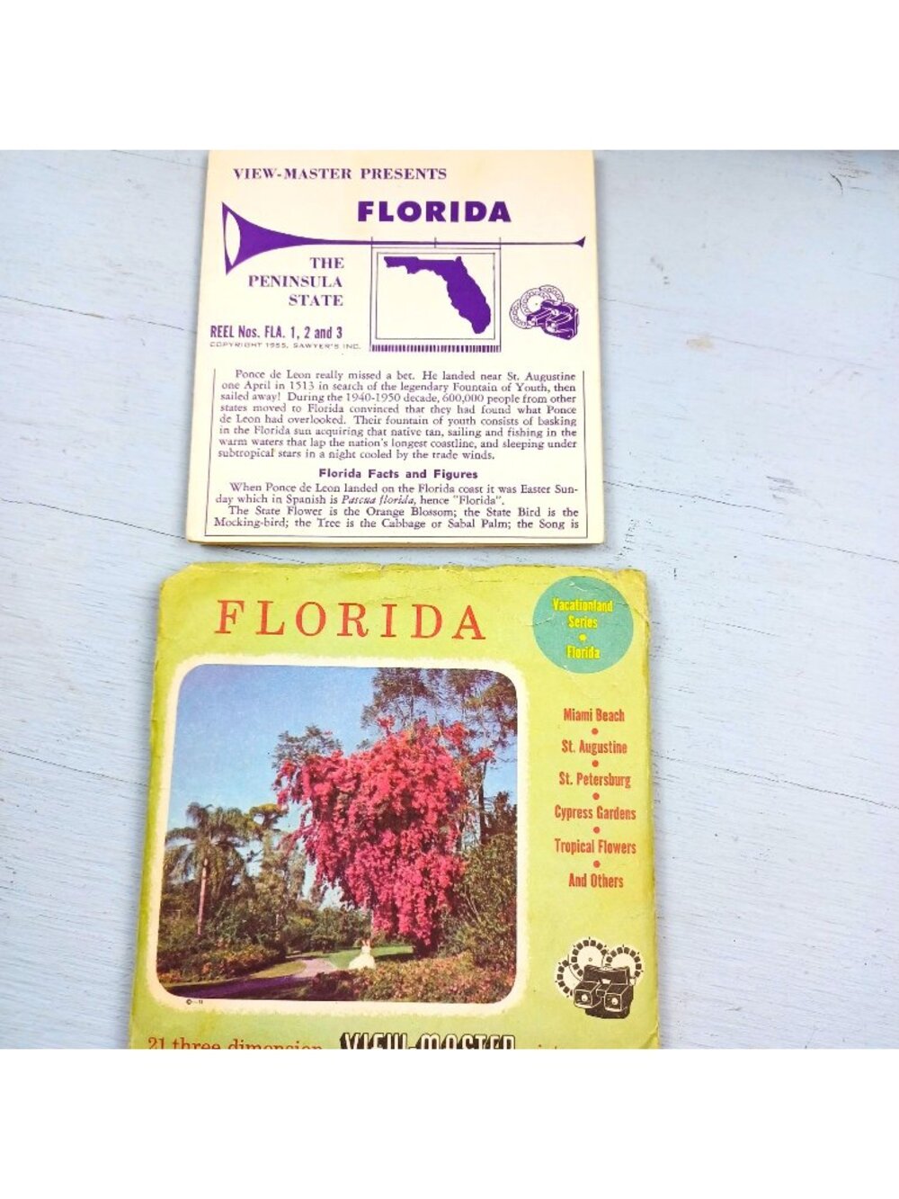 Vintage View Master 1955 Florida The Peninsula 3 Reel Set + St Augustine